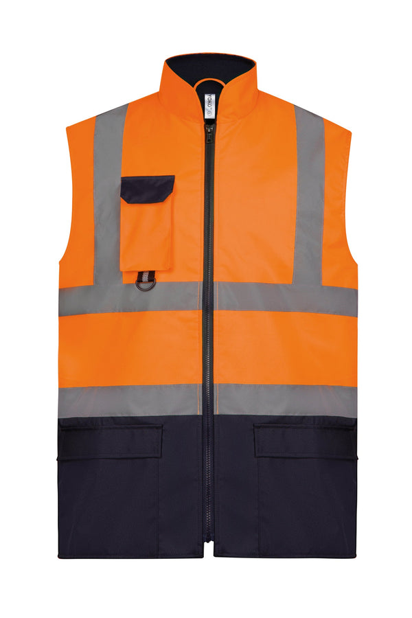 Colete Forrado Alta Visibilidade-Hi Vis Laranja/Marinho-S-RAG-Tailors-Fardas-e-Uniformes-Vestuario-Pro