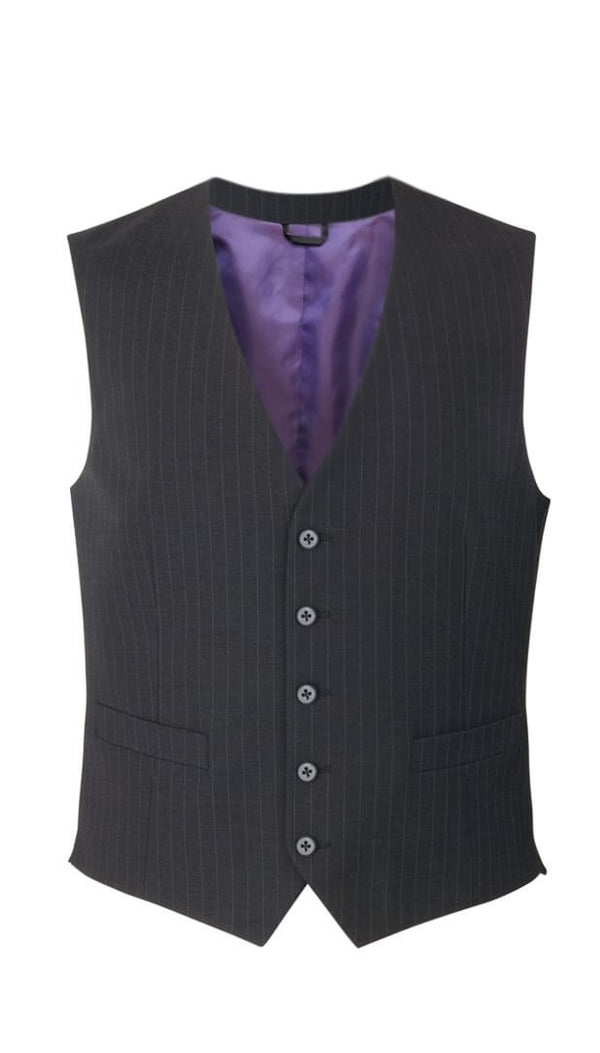 Colete Masculino Busso-Charcoal Pinstripe-44 (UK 34)-RAG-Tailors-Fardas-e-Uniformes-Vestuario-Pro