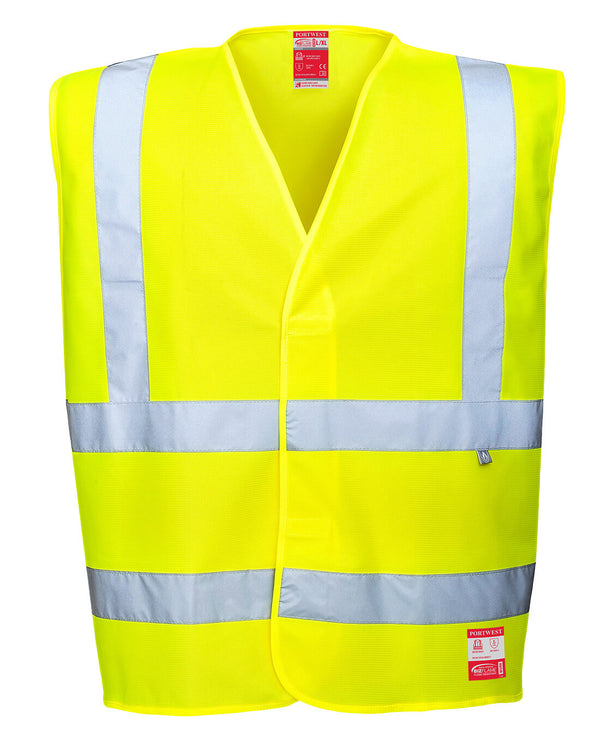 Colete anti-estático Hi-Vis - Resistente à chama-Amarelo-4X/5X-RAG-Tailors-Fardas-e-Uniformes-Vestuario-Pro
