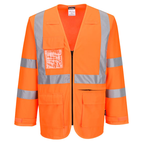 Colete de Alta Visibilidade Laranja-Laranja-XS-RAG-Tailors-Fardas-e-Uniformes-Vestuario-Pro
