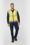Colete de Alta Visibilidade Reciclado com Fecho Unissexo-RAG-Tailors-Fardas-e-Uniformes-Vestuario-Pro
