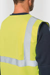 Colete de Alta Visibilidade Reciclado com Fecho Unissexo-RAG-Tailors-Fardas-e-Uniformes-Vestuario-Pro