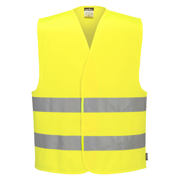Colete de Duas Tiras de Alta Visibilidade Essential-Amarelo-XS-RAG-Tailors-Fardas-e-Uniformes-Vestuario-Pro