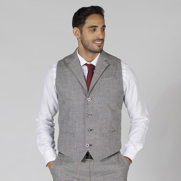 Colete de Fato Humberto-Cinza-XS-RAG-Tailors-Fardas-e-Uniformes-Vestuario-Pro