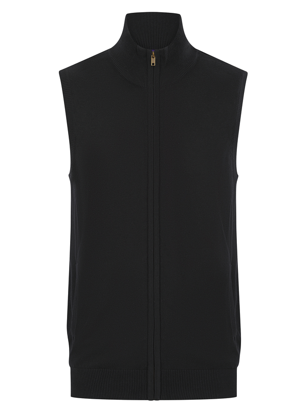 Colete de Malha com Fecho Homem-Preto-S-RAG-Tailors-Fardas-e-Uniformes-Vestuario-Pro