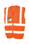 Colete de Segurança em Malha Unissexo-Laranja Fluorescente-S-RAG-Tailors-Fardas-e-Uniformes-Vestuario-Pro