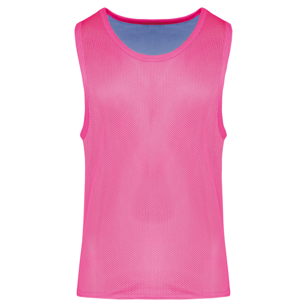 Colete de Treino Reversível Multidesportos Unissexo-Rosa Fluorescente / Azul Céu Desportivo-S/M-RAG-Tailors-Fardas-e-Uniformes-Vestuario-Pro
