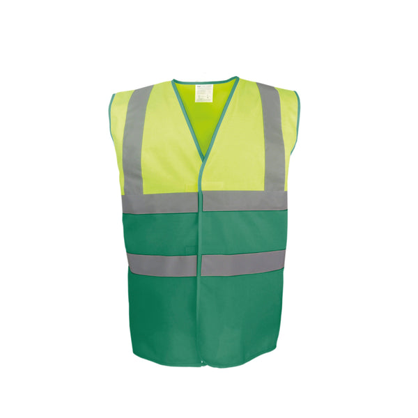Colete de alta visibilidade bicolor-Hi Vis Yellow / Paramedic Green-M-RAG-Tailors-Fardas-e-Uniformes-Vestuario-Pro
