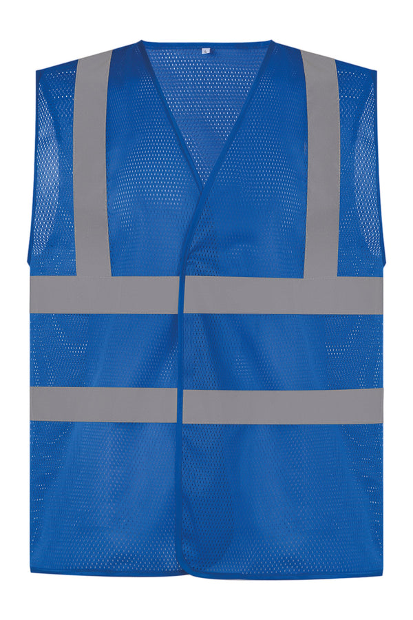 Colete de alta visibilidade de malha perfurada.-Azul royal-M-RAG-Tailors-Fardas-e-Uniformes-Vestuario-Pro