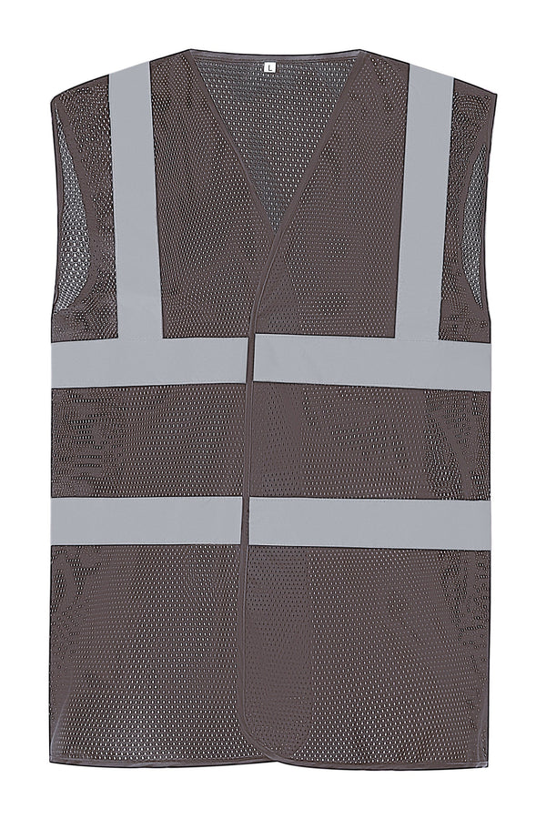 Colete de alta visibilidade de malha perfurada.-Cinza-M-RAG-Tailors-Fardas-e-Uniformes-Vestuario-Pro