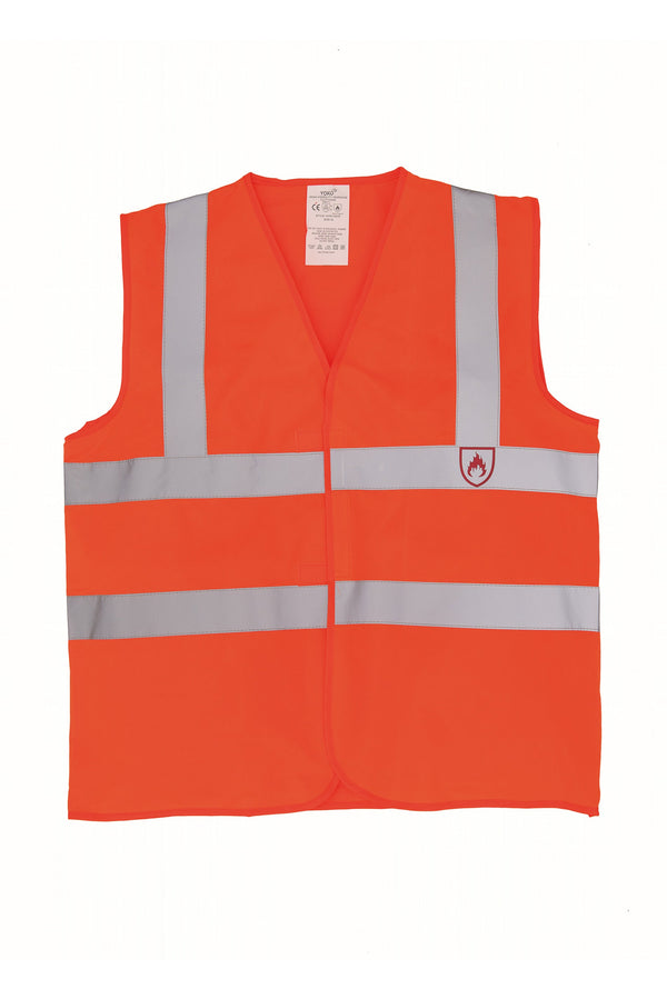Colete de alta visibilidade ignífugo-Hi Vis Laranja-S-RAG-Tailors-Fardas-e-Uniformes-Vestuario-Pro