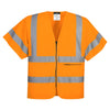 Colete de banda e bracelete com fecho de correr de alta visibilidade S/S-Laranja-XS-RAG-Tailors-Fardas-e-Uniformes-Vestuario-Pro