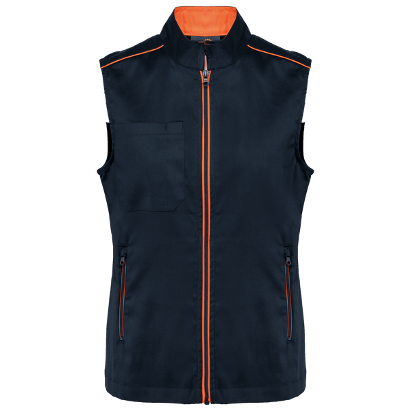 Colete de senhora Day To Day-Azul Marinho / Laranja Fluorescente-XS-RAG-Tailors-Fardas-e-Uniformes-Vestuario-Pro