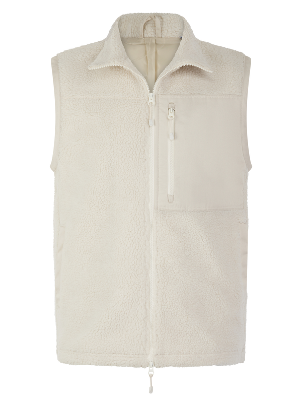 Colete em Sherpa Reciclado-Natural-S-RAG-Tailors-Fardas-e-Uniformes-Vestuario-Pro