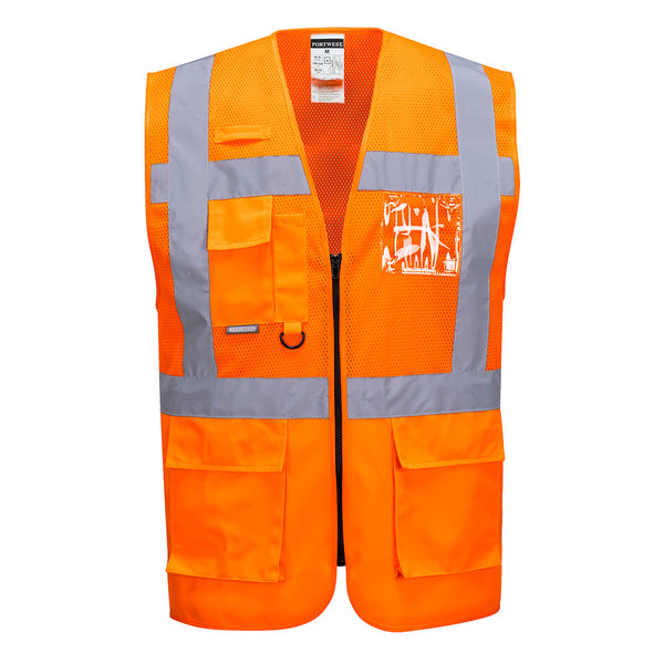 Colete executivo em Malha Madrid-Laranja-L-RAG-Tailors-Fardas-e-Uniformes-Vestuario-Pro