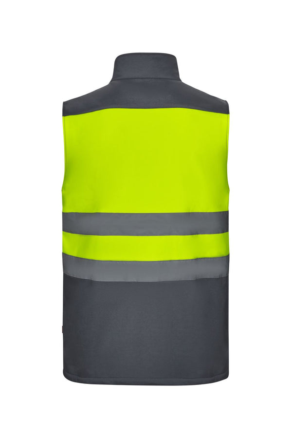 Colete soft shell bicolor de alta visibilidade