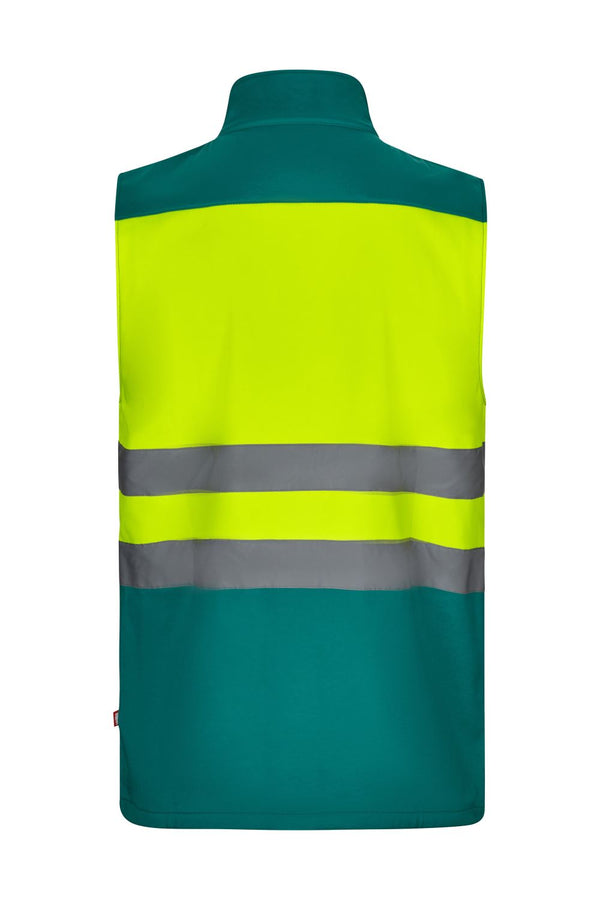 Colete soft shell bicolor de alta visibilidade