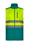 Colete soft shell bicolor de alta visibilidade