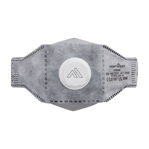 EAGLE FFP3 Respirador plano dobrável de carbono com válvula (Pk10)-Branco-Único-RAG-Tailors-Fardas-e-Uniformes-Vestuario-Pro