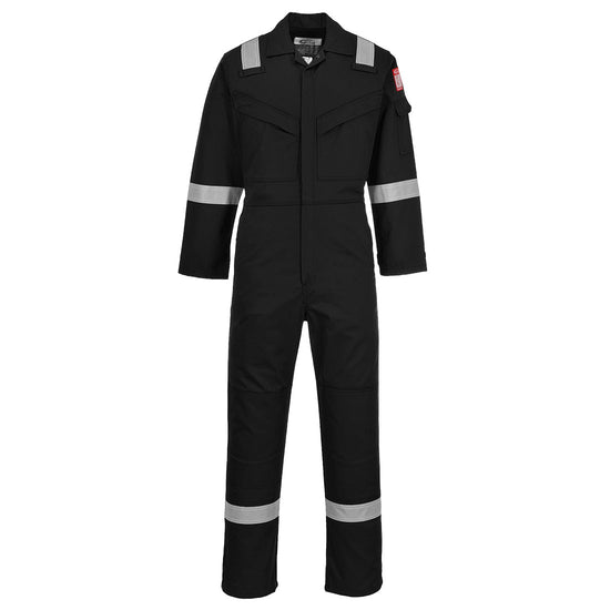 Fato-macaco de Trabalho Anti-Estático Ignífugo Bizflame 350g Visibilidade-Regular-Preto-S-RAG-Tailors-Fardas-e-Uniformes-Vestuario-Pro