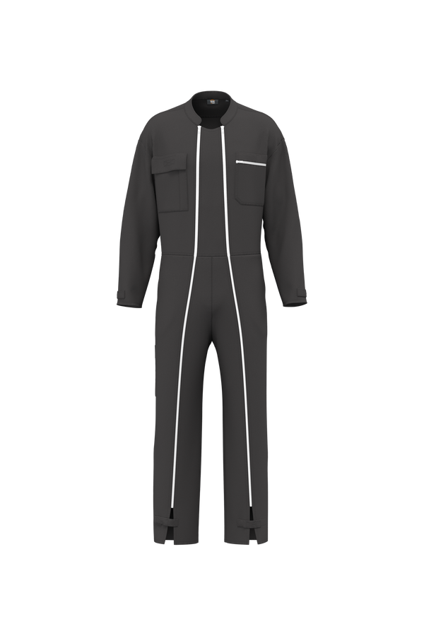 Fato-macaco fecho duplo unissexo-Cinzento Escuro-XS-RAG-Tailors-Fardas-e-Uniformes-Vestuario-Pro