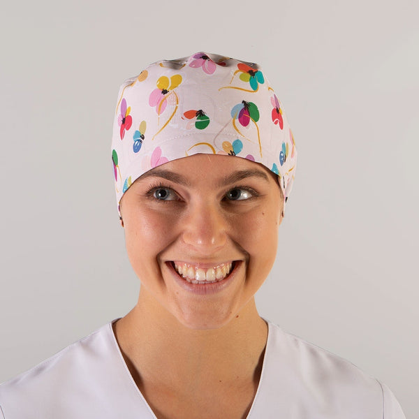 Gorro Cirúrgico em Microfibra Flor Arco Íris-C/elástico-Único-RAG-Tailors-Fardas-e-Uniformes-Vestuario-Pro