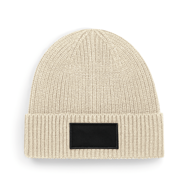 Gorro Fashion com Patch Unissexo-Aveia / Preto-Único-RAG-Tailors-Fardas-e-Uniformes-Vestuario-Pro
