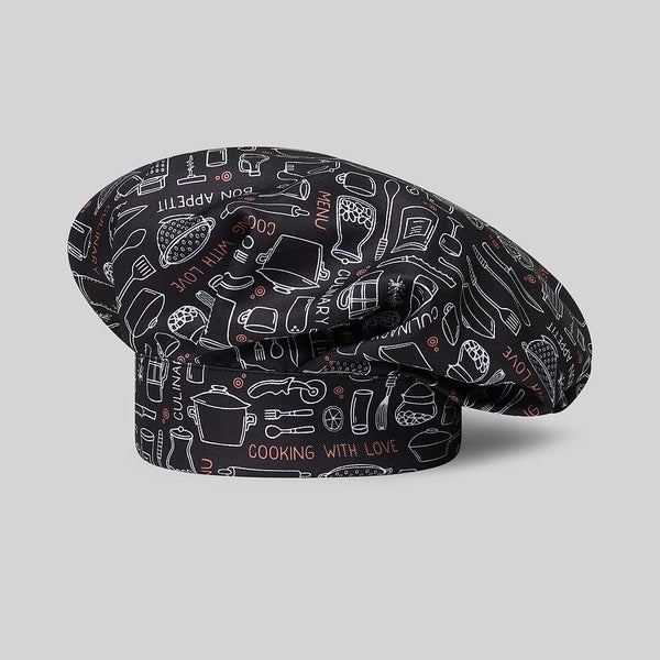 Gorro Gran Chef com Velcro Estampado-Menu-5159-Único-RAG-Tailors-Fardas-e-Uniformes-Vestuario-Pro