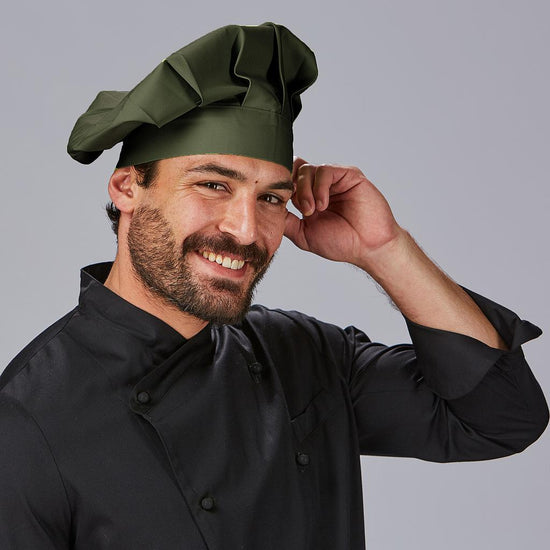 Gorro Gran Chef com Velcro em Sarga Poliéster-RAG-Tailors-Fardas-e-Uniformes-Vestuario-Pro