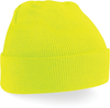 Gorro Original com Dobra Unissexo-Amarelo Fluorescente-Único-RAG-Tailors-Fardas-e-Uniformes-Vestuario-Pro