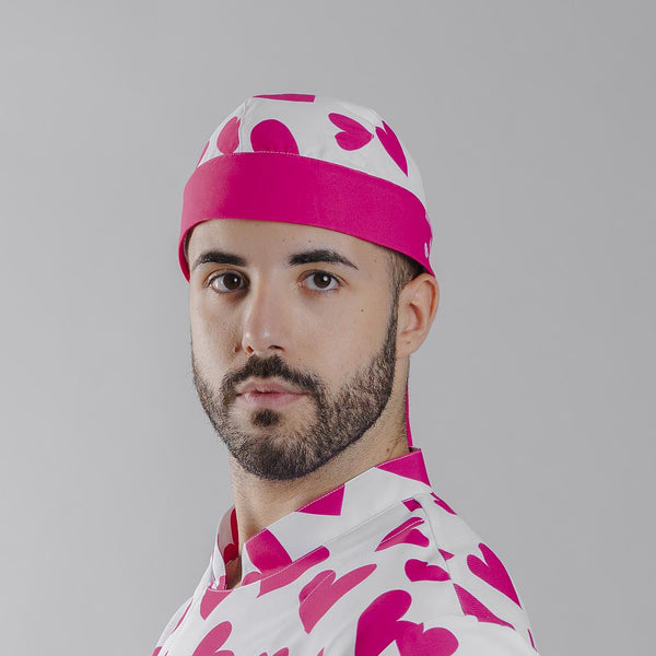 Gorro Pirata Agatha Heart Mix-Corações Rosa-Único-RAG-Tailors-Fardas-e-Uniformes-Vestuario-Pro