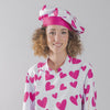Gorro de Chef Agatha Heart Mix-Corações Rosa-Único-RAG-Tailors-Fardas-e-Uniformes-Vestuario-Pro