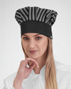 Gorro de Chef Tradition-Black/Gray Stripe-U-RAG-Tailors-Fardas-e-Uniformes-Vestuario-Pro