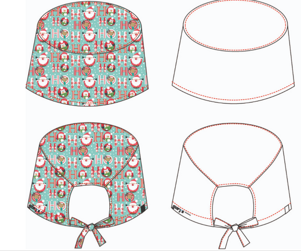 Gorro de Cirurgião com Fitas de Natal Santas-RAG-Tailors-Fardas-e-Uniformes-Vestuario-Pro