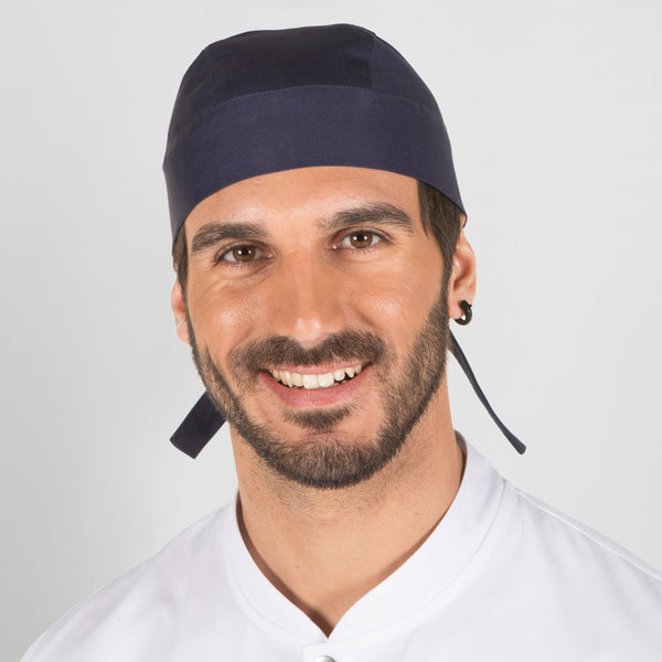 Gorro de Pirata - Bandana - Liso e Padrões-Azul Marinho - 104-Único-RAG-Tailors-Fardas-e-Uniformes-Vestuario-Pro