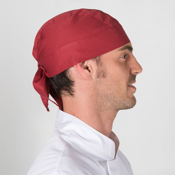 Gorro de Pirata - Bandana - Liso e Padrões-Bordeaux - 112-Único-RAG-Tailors-Fardas-e-Uniformes-Vestuario-Pro