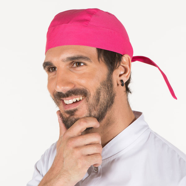 Gorro de Pirata - Bandana - Liso e Padrões-Fuchia - 125-Único-RAG-Tailors-Fardas-e-Uniformes-Vestuario-Pro