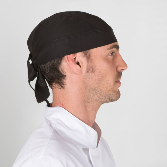 Gorro de Pirata - Bandana - Liso e Padrões-Preto -001-Único-RAG-Tailors-Fardas-e-Uniformes-Vestuario-Pro