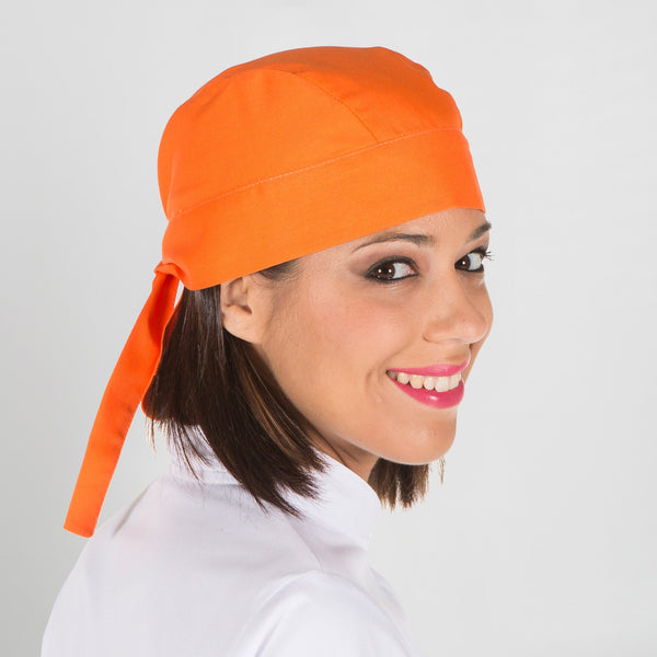 Gorro de Pirata - Bandana - Liso e Padrões-Laranja - 116-Único-RAG-Tailors-Fardas-e-Uniformes-Vestuario-Pro
