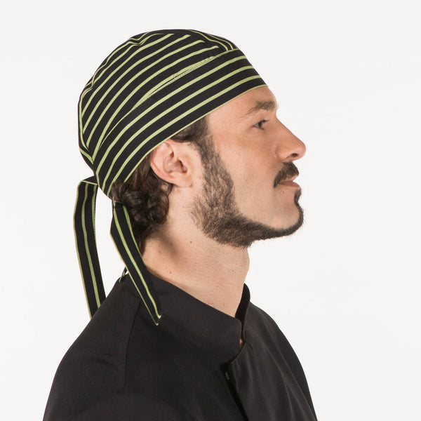 Gorro de Pirata - Bandana - Liso e Padrões-Riscas Pistacho - 725-Único-RAG-Tailors-Fardas-e-Uniformes-Vestuario-Pro