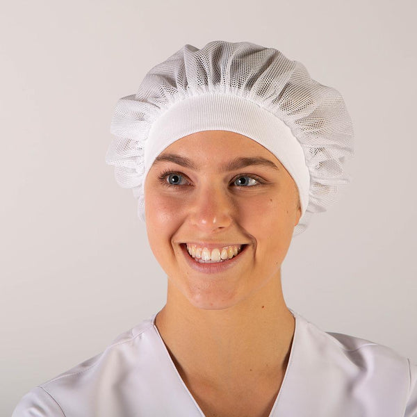 Gorro de Rede Cozinha Pack 6 Unidades-Branco-Único-RAG-Tailors-Fardas-e-Uniformes-Vestuario-Pro