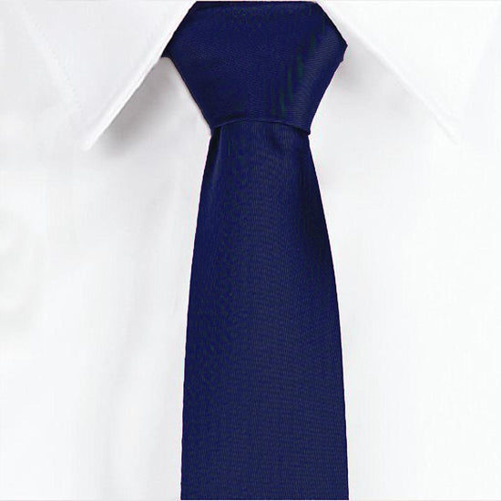 Gravata Estreita em Jacquard-Marinho-Único-RAG-Tailors-Fardas-e-Uniformes-Vestuario-Pro