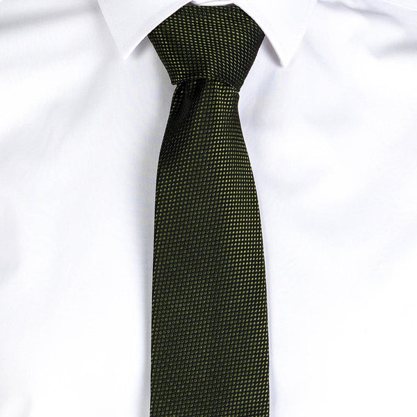 Gravata Jacquard Olho de Perdiz-Verde-Único-RAG-Tailors-Fardas-e-Uniformes-Vestuario-Pro