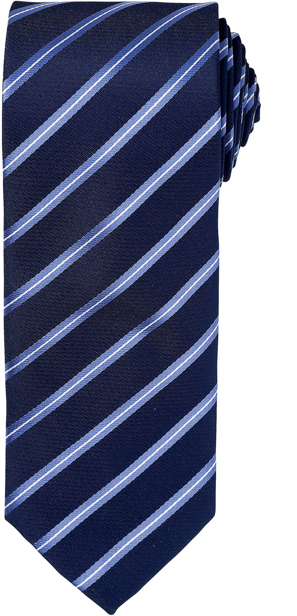 Gravata "Sports Stripe"-Azul Marinho / Royal Azul-Único-RAG-Tailors-Fardas-e-Uniformes-Vestuario-Pro