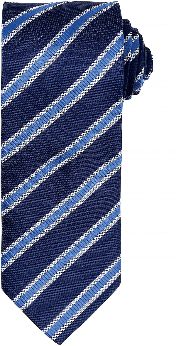 Gravata "Waffle Stripe"-Azul Marinho / Royal Azul-Único-RAG-Tailors-Fardas-e-Uniformes-Vestuario-Pro