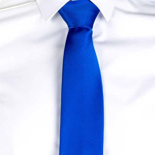 Gravata acetinada sem nó-Azul Royal - 103-Único-RAG-Tailors-Fardas-e-Uniformes-Vestuario-Pro