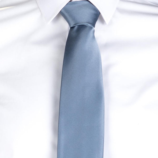 Gravata acetinada sem nó-Cinza Pérola - 117-Único-RAG-Tailors-Fardas-e-Uniformes-Vestuario-Pro
