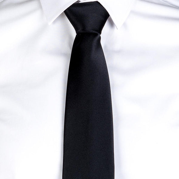Gravata acetinada sem nó-Preto - 001-Único-RAG-Tailors-Fardas-e-Uniformes-Vestuario-Pro