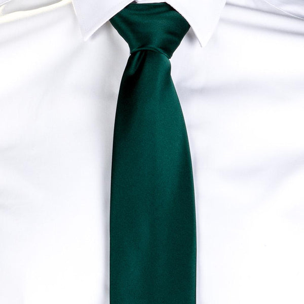 Gravata acetinada sem nó-Verde Garrafa - 118-Único-RAG-Tailors-Fardas-e-Uniformes-Vestuario-Pro
