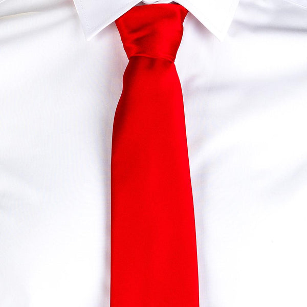 Gravata acetinada sem nó-Vermelho - 105-Único-RAG-Tailors-Fardas-e-Uniformes-Vestuario-Pro